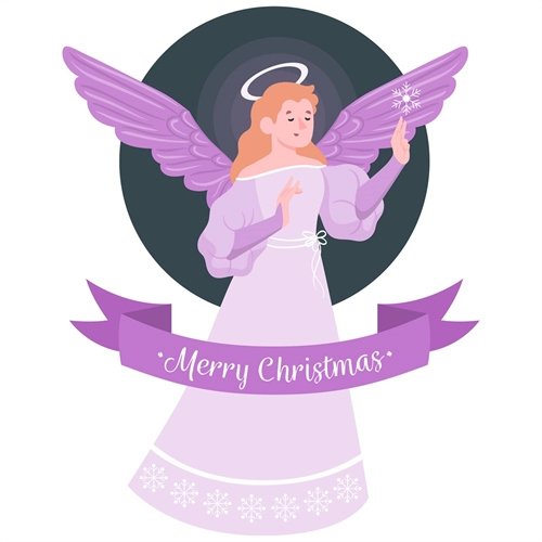 Christmas Decoration Angel Sticker